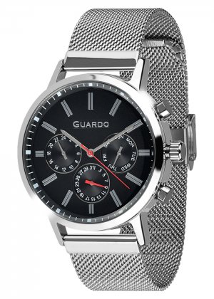 Zegarek Męski Guardo Premium 012077-2 na bransolecie mesh