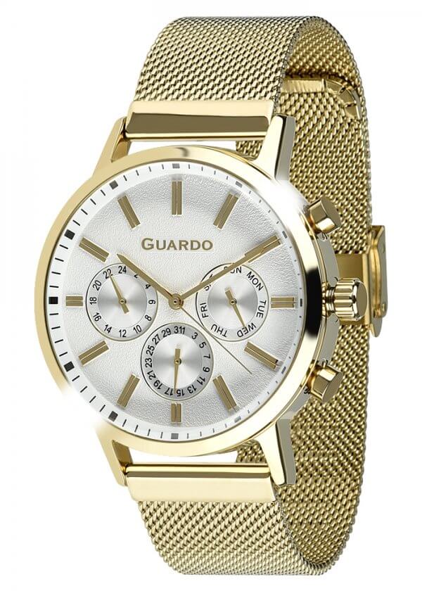 Zegarek Męski Guardo Premium 012077-5 na bransolecie mesh