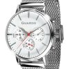 Zegarek Męski Guardo Premium 012445-2 na bransolecie mesh