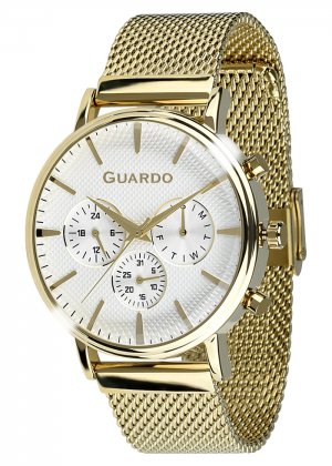Zegarek Męski Guardo Premium 012445-4 na bransolecie mesh